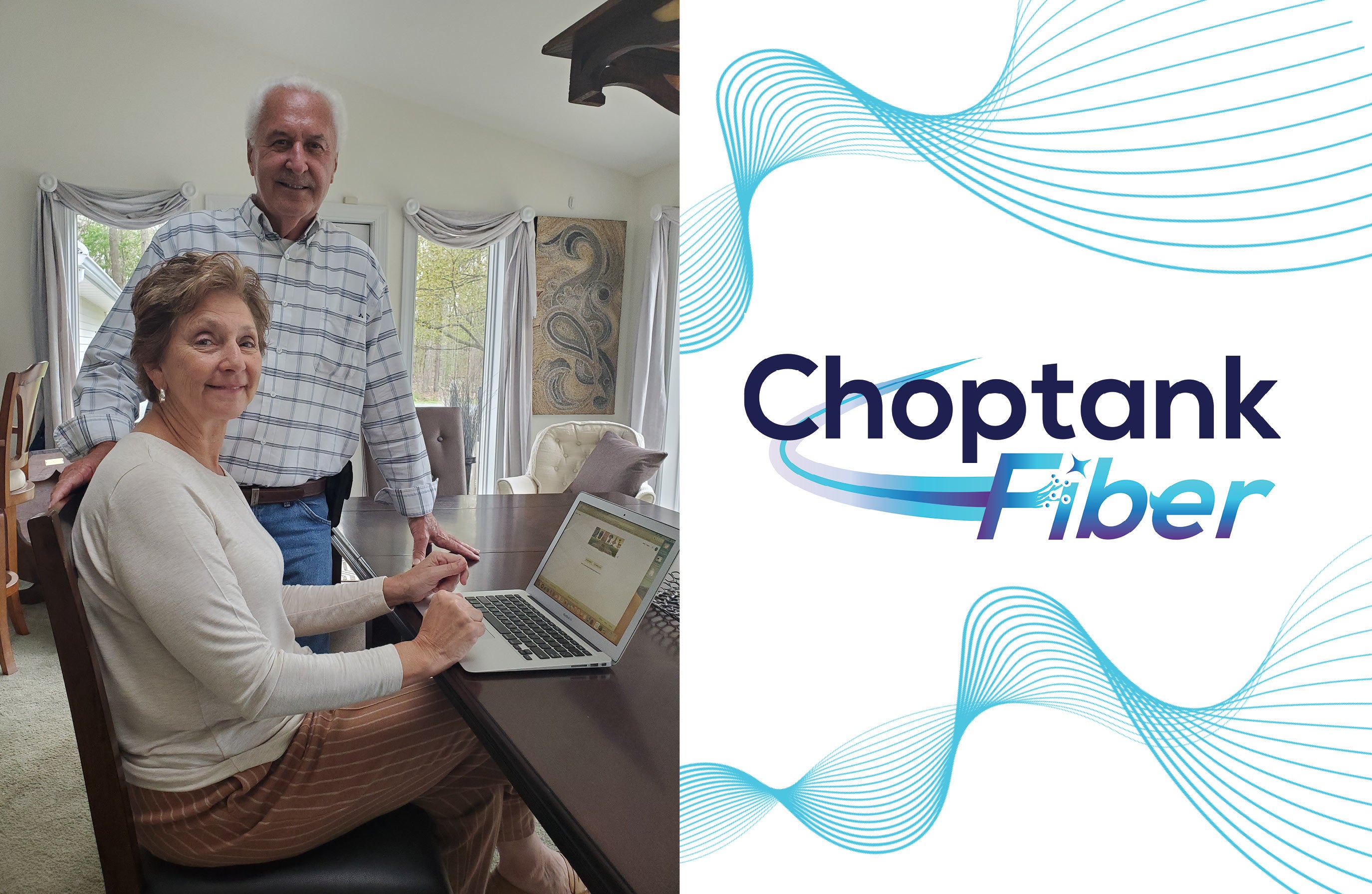 Choptank Fiber’s first official customers are Gordon and Sherry Hollingsworth of Caroline County.